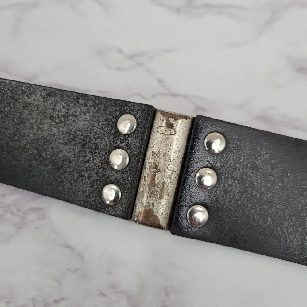 Chassis Hipwear Brutalist Raw Leather and Tarnished Silver Belt